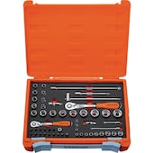 Steckschlüsselsatz 1/4”+3/8” BFD mit Hebelumschaltknarren 60 Zähne in Smart-Box,