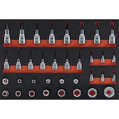 Hartschaumeinlage mit Steckschlüssel 1/4