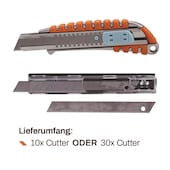 Alu-Cutter mit Gummigriff & Klingen Premium Set