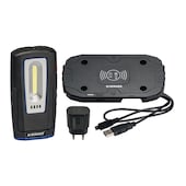 Komplett-Paket aus kabellosem Einzel-Ladepad und kabelloser LED-Lampe Pocket DeL