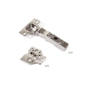 20er Set Scharnier für Eckanschlag X91 inkl. Montageplatten und Schrauben