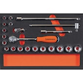 Hartschaumeinlage mit 3/8