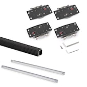 Flow2-System im Kit-Format für einen Schrank mit 2 bodengestützten Schiebetüren