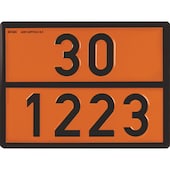 Geprägtes Warnschild für den Transport gefährlicher Ladung