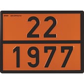 Geprägtes Warnschild für den Transport gefährlicher Ladung
