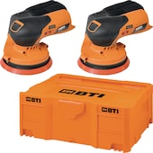 2x Akku-Exzenterschleifer A-EX BL 12 V