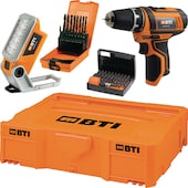 Akku-Bohrschrauber A-BS2 12 V + 12 V Set Bohrer-Kassette - Bit - LED Lampe