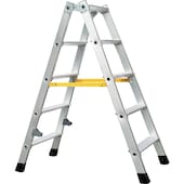 Stufen-Stehleiter, beidseitig begehbar, gebördelt