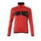 Fleecepullover Damen RV ACCELERATE Verkehrsrot/Schwarz XS