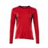 T-Shirt Damen, langarm ACCELERATE Rot/Schwarz XS