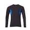 T-Shirt, Langarm ACCELERATE Schw.Blau/Azurblau XS