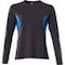 Mascot ACCELERATE Damen T-Shirt langarm Schwarzblau/Azurblau