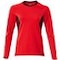 T-Shirt Damen, langarm ACCELERATE Verkehrsrot/Schwarz M