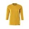 T-Shirt Damen, langarm CROSSOVER Currygelb XS