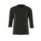 T-Shirt Damen, langarm CROSSOVER Vollschwarz XS
