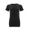 T-Shirt Damen CROSSOVER Vollschwarz XS
