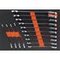Hard foam inlay with Combi Ratchet Spanner 15° Set 1 F