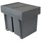 Recycle Recyclingbehälter für Küche, 2 x 20 L, Unterseitigbefeistigung und manue