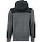 Sweatshirt-Jacke mit Kapuze BTI, anthrazit/schwarz, Rücken, Rückenansicht