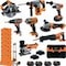 18-Volt-Maschinen-Komplett-Set 5,0 Ah inkl. Staubsauger