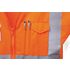 Warnschutz-Weste mit Taschen, orange, Detail Tasche, Brusttasche