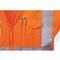 Warnschutz-Weste mit Taschen, orange, Detail Tasche, Brusttasche