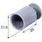 Anschlagstopfen Rollladen 20 mm grau Maßbezeichnung