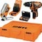 Akku-Bohrschrauber A-BS2 12 V + Set Bohrer-Kassette - Bit - Lampe BB 1