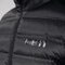 BTI Steppjacke schwarz Vorderseite, Detail Brust, Logo, Damen, Herren