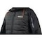 Hybridjacke BTI by BERNER, schwarz, Kapuze, Detail Brustlogo