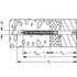 Universal-Rahmendübel ProCon SXR-L Senkbund mit Senkkopfschraube verzinkt, Technische Zeichnung