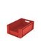 Euronorm-Sichtlagerkasten, HxLxB 220x600x400mm, 41l, PP, rot