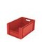 Euronorm-Sichtlagerkasten, HxLxB 270x600x400mm, 51l, PP, rot