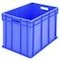 Euronorm-Stapelbehälter,HxLxB 415x600x400mm,82l,PP,blau,Wände geschlossen