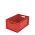 Euronorm-Stapelbehälter,HxLxB 270x600x400mm,51l,PP,rot,Wände geschlossen
