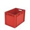 Euronorm-Stapelbehälter,HxLxB 420x600x400mm,82l,PP,rot,Wände geschlossen