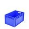 Euronorm-Stapelbehälter,HxLxB 320x600x400mm,69l,PP,blau,Wände geschlossen