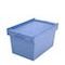 Mehrwegbehälter,HxLxB 340x610x400mm,58l,PP,taubenblau,Wände geschlossen