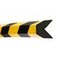 Eckenschutz, Trapez, HxLxB 40x1000x40mm, PU, gelb/schwarz, selbstklebend