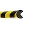 Eckenschutz, Kreis, LxØ 1000x40mm, PU, gelb/schwarz, selbstklebend