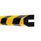 Profilschutz, Trapez, HxLxB 40x1000x40mm, PU, gelb/schwarz, z. Aufstecken