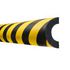 Rohrschutz, Bogen, LxØ 1000x70-100mm, PU, gelb/schwarz, selbstklebend