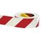 Warnmarkierung, Band LxB 66mx60mm, PE, Standard, rot/weiß, selbstklebend