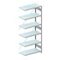 Systemregal,Anbaufeld,CLIP,HxBxT 2500x756x536mm,Fachl. 100kg,6xStahlboden