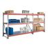 Weitspannregal, Grund+Anbau, HxBxT 2200x4780x800mm, Fachl. 1300kg