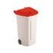 Wertstofftonne,1x100l,HxBxT 850x510x530mm,Korpus PP beige,Deckel PP rot