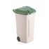 Wertstofftonne,1x100l,HxBxT 850x510x530mm,Korpus PP beige,Deckel PP grün