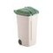 Wertstofftonne,1x100l,HxBxT 850x510x530mm,Korpus PP beige,Deckel PP grün