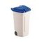 Wertstofftonne,1x100l,HxBxT 850x510x530mm,Korpus PP beige,Deckel PP blau