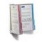 Wand-Sichttafelsystem, DIN A4, hoch, 10 Tafeln, rot/blau